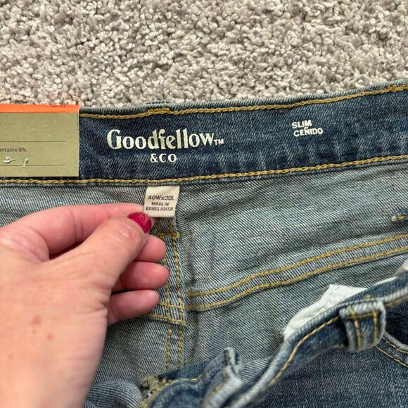 Men's Brand New Light Wash Jeans by Goodfellow & Co Size 40x30 - Picture 7 of 7